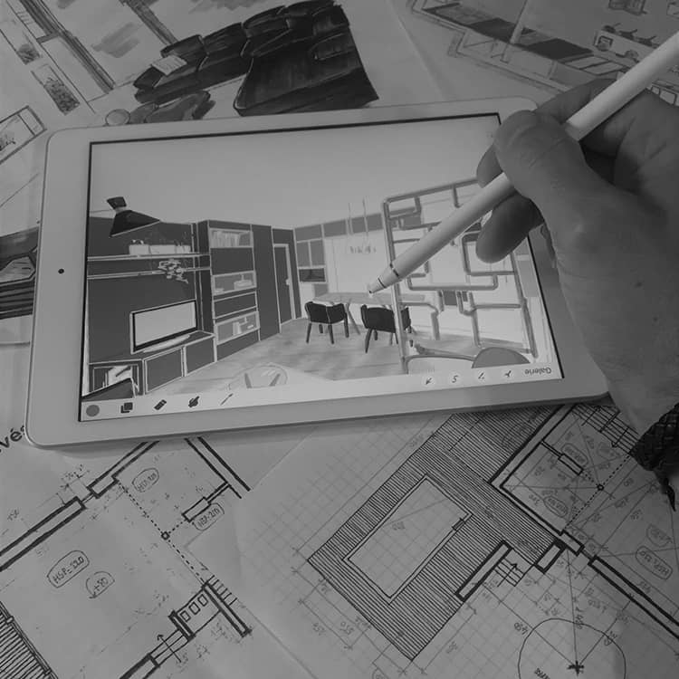 perspective-architechte-interieur-dessin étude de projet rendez-vous diagnostique